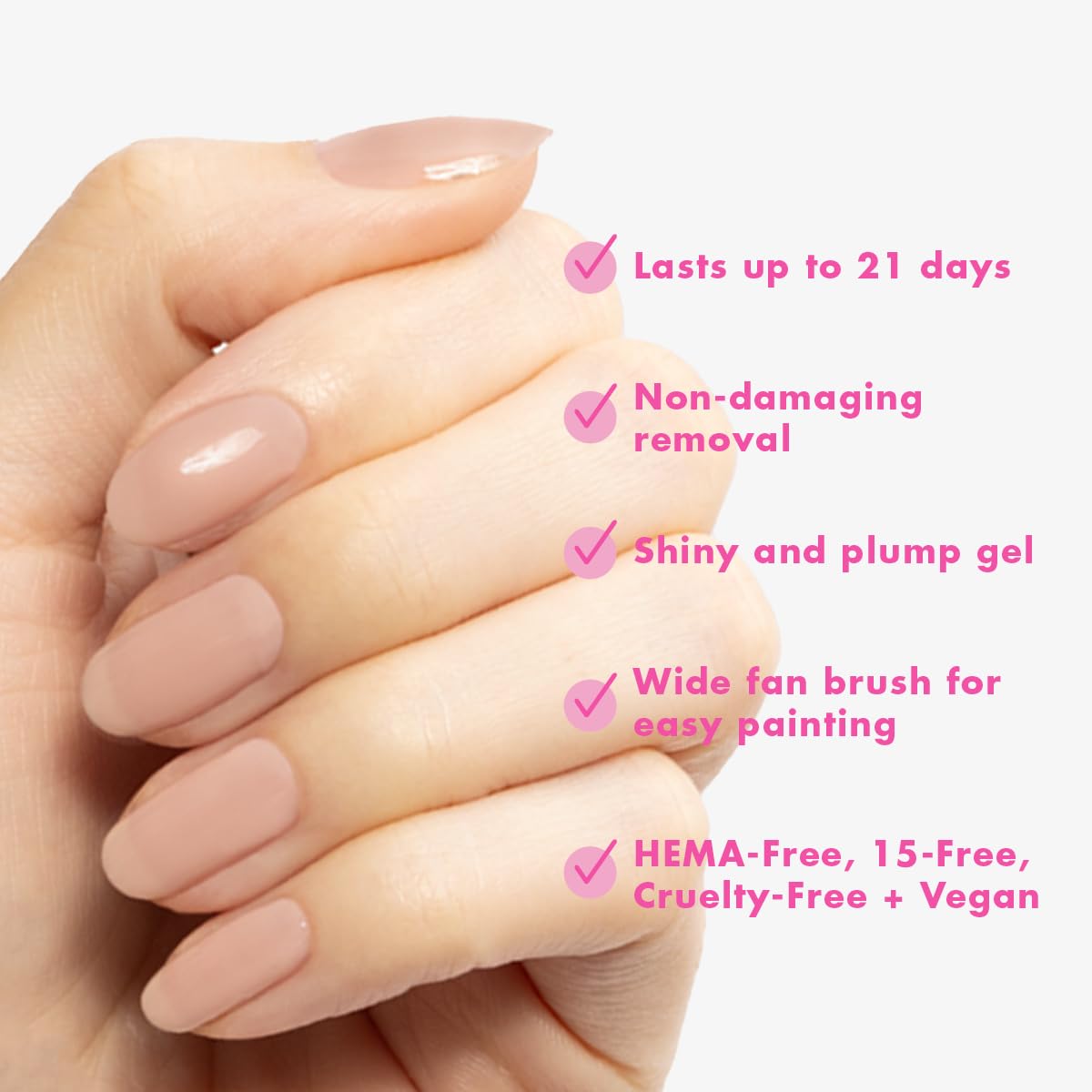 Olive & June Gel Polish | UV LED Nail Lamp Needed | Long Lasting Formula | Up to 21 Days of Wear | Damage-Free Removal | Salon-Quality Manicure at Home | The Queen Takes Her Tea with Milk Sheer Mauve-Velvo Beauty