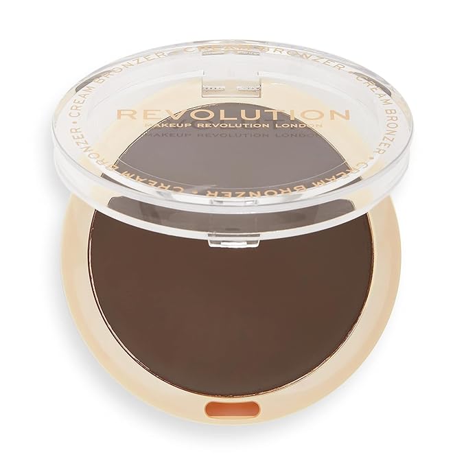 Revolution Beauty, Ultra Cream Face Bronzer, Buildable & Blendable Cream Contour, Vegan & Cruelty Free, Deep, 0.24 Oz.-Velvo Beauty