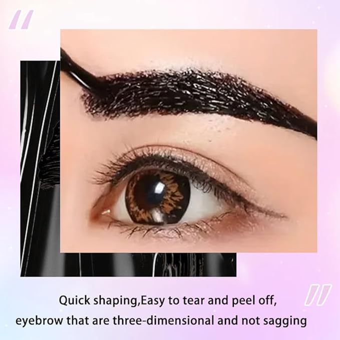 Peel Off Tattoo Brow Tint Gel - 2pcs Brown Eyebrow Kit, Waterproof, Transfer-Proof & Sweatproof, Quick Peel Formula for Natural Fuller Brows, Mother’s Day Gifts for Women All Skin Types-Velvo Beauty