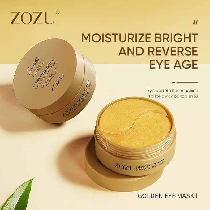 Under Eye Patches - 60PCS Eye Masks for Eye Care, 24K Gold Eye Patches for Puffy Eyes & Dark Circles Treatments, Reduce Under Eye Puffiness & Smooth Wrinkles (Gold)-Velvo Beauty