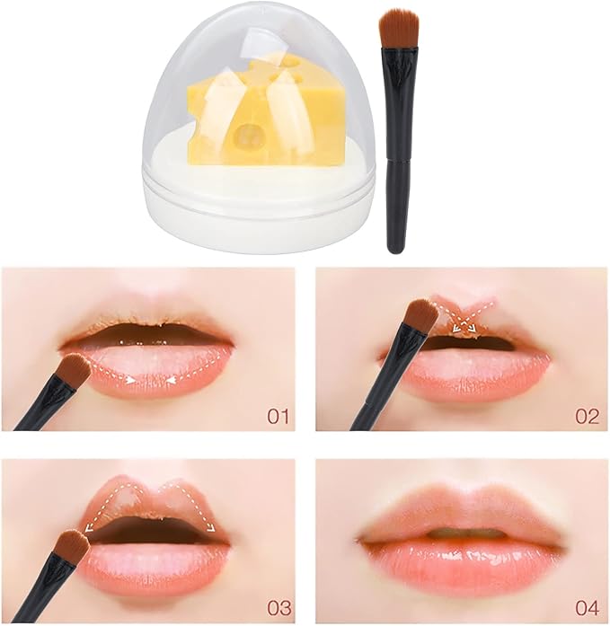 Cheese Shaped Lip Balm, Moisturizing Nourishing Repair Lip Balm, Hydrating Lip Balm for Chapped Cracked Lips 0.3oz(02)-Velvo Beauty