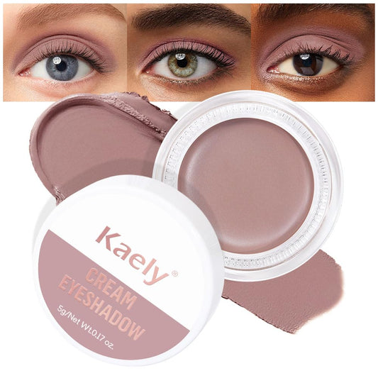Kaely Single Cream Eyeshadow Pot, Putty Matte Eye Shadow for Older Women High Pigmented Waterproof, Natural Eyeshadow Palette Makeup Brightener, sombras en crema para ojos, Blendable, 23-Velvo Beauty