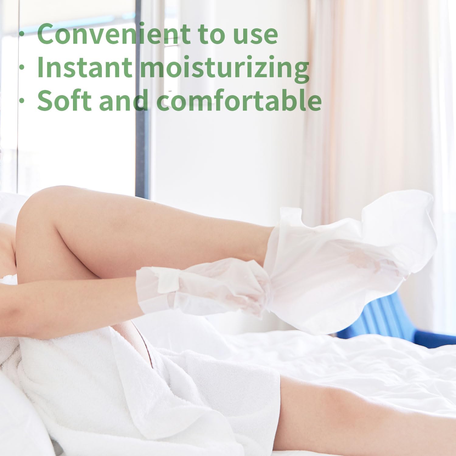 Moisturizing Foot Mask with Shea Butter and Goat Milk, Hydrating Foot Masks for Dry Cracked Feet, Dry Skin Moisturizer for Soft and Smooth Touch Feet - Men Women - 5 Pairs-Velvo Beauty