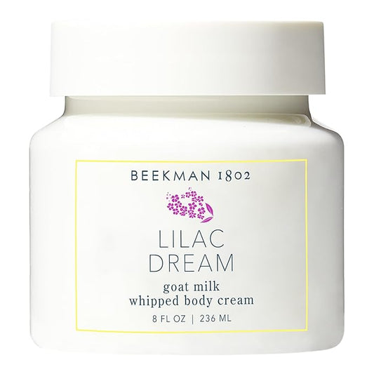 Beekman 1802 Lilac Dream Whipped Body Cream - 8 oz - Moisturizes, Soothes & Softens - With Coconut Oil and Mango Seed Butter - No Irritation - Good for Sensitive Skin-Velvo Beauty
