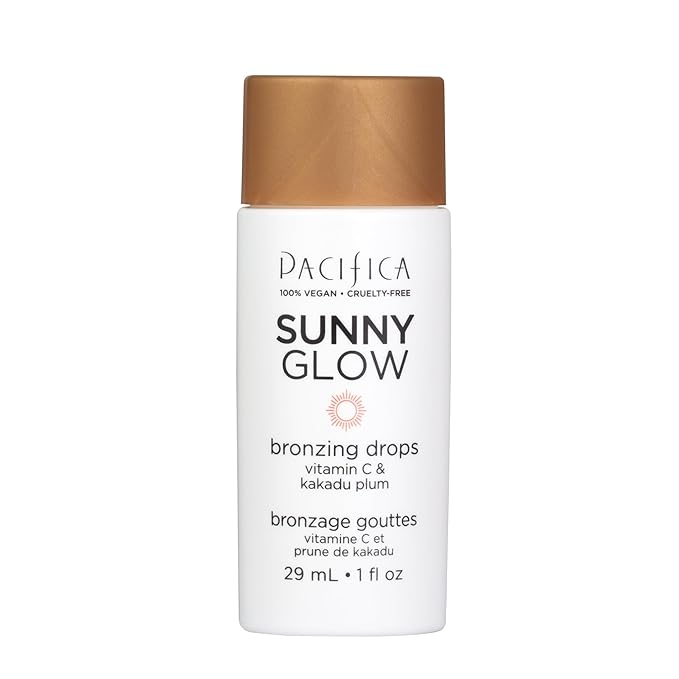 Pacifica Sunny Glow Liquid Face Bronzer Drops - Face Makeup Bronzing For Face & Cheeks for Instant Sun-Kissed Glow - Vitamin C & Glycolic Acid Infused Liquid Bronzer Illuminating Highlighting Clean-Velvo Beauty