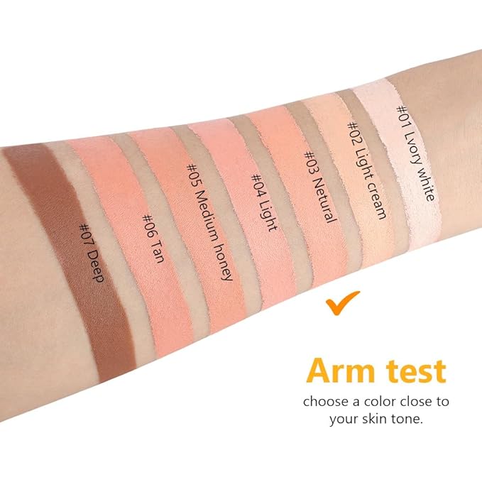 Kaely Pot Concealer Full Coverage Set,under Eye Brightener Concealer for Conceals Dark Circles,Waterproof Foundation Face Makeup Brush Kit,Color Correcting Concealer,Eye Ring corrector de ojeras 03-Velvo Beauty