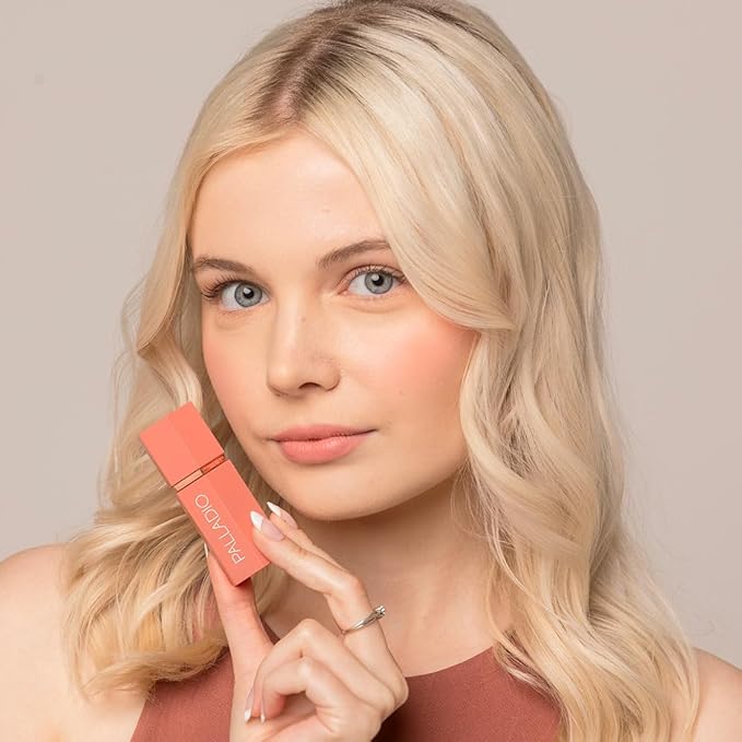 Palladio Liquid Blush for Cheeks & Lips 2-in-1 Makeup Face Blush, Weightless Cream Formula, Smudge Proof Long-Wearing Pigmented Blush, Natural Look Makeup Face Blushes, Dewy Finish, Rose Cloud-Velvo Beauty