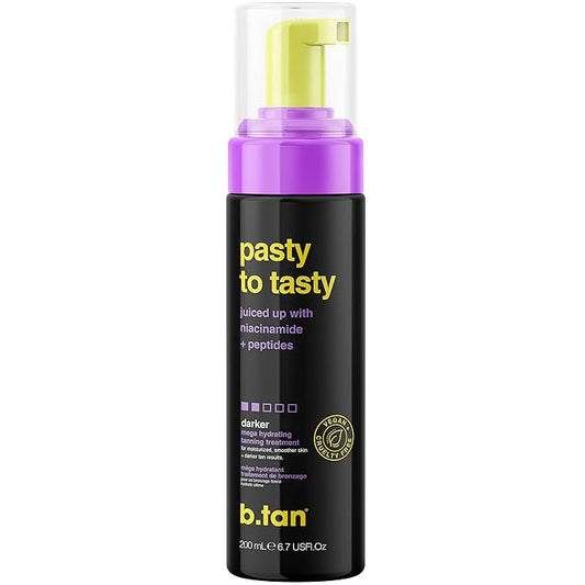 b.tan Dark Self Tanner Mousse | Pasty to Tasty -Best, 1 Hour Express, Hydrating Sunless Tanning Foam, Bronzed Glowy Skin, Face & Body, No Fake Tan Smell, 6.7 Fl Oz-Velvo Beauty
