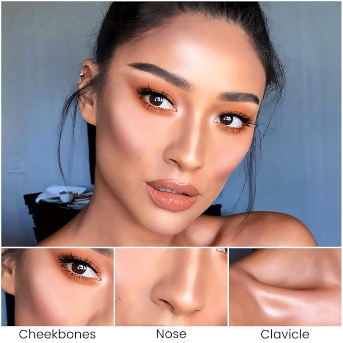 evpct 2in1 Face Shaping & Contouring Stick Cream Contour Concealer Bronzer Stick Makeup Kit for Face Highlighter Makeup Stick contorno maquillaje de maquillaje, ORIGINAL Light + ORIGINAL Medium-Velvo Beauty