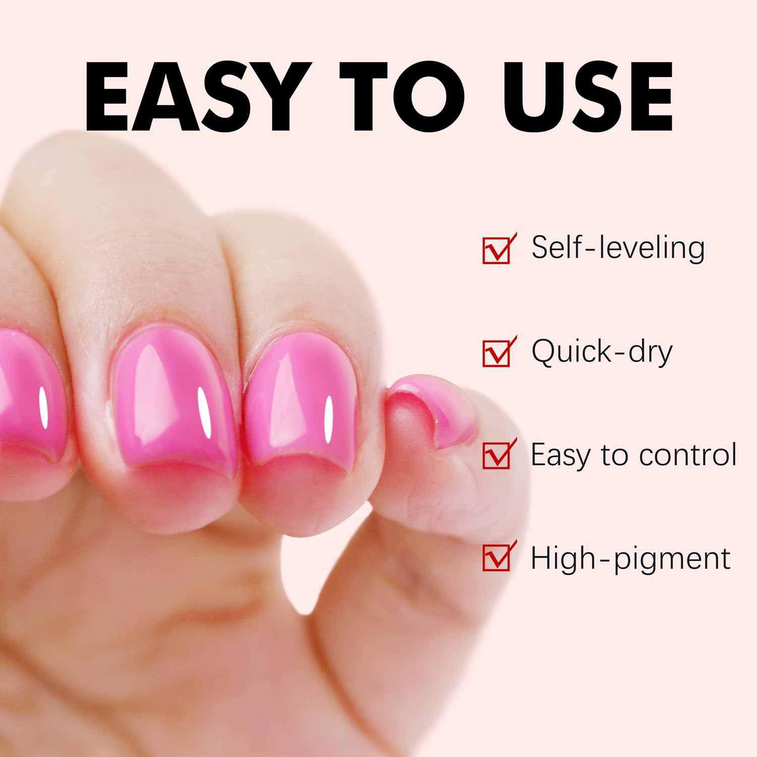 FZANEST Hot Pink Builder Rubber Base Gel, 5 in 1 Builder Gel For Nails Enhance Extension Repair Self-leveling in a Bottle Elastic Rubber Base Coat-Velvo Beauty