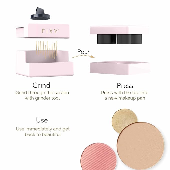 FIXY Makeup Repair Kit - Repressing tool for Eyeshadows, Blush & Highlighter or Depot | Organize Makeup Pans in Makeup Palette with Mirror | Makeup Artist Must Haves-Velvo Beauty