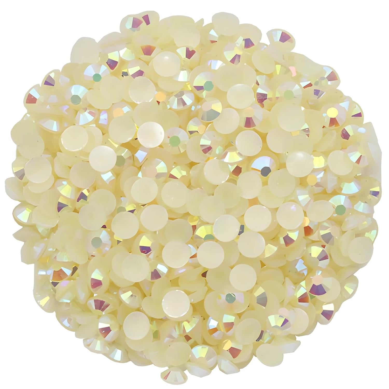 4500 Pcs SS6 2mm AB Flatback Rhinestones for Nails Art Crafts Glitter Round Shine Gems Crystals DIY Clothes Shoes （Champagne AB）-Velvo Beauty