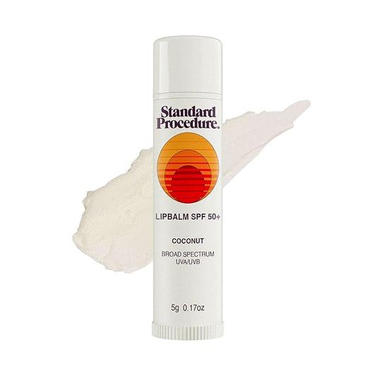 Standard Procedure. Lip Balm SPF 50+, Hydrating Lip Moisturizer For Dry & Cracked Lips, Waterproof, Mango Butter & Vitamin E, 0.17 oz-Velvo Beauty