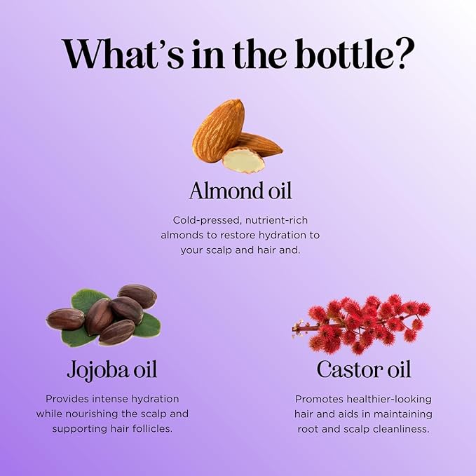 Volumizing Rosemary Hair Oil Serum - Moisturizing Scalp and Hair Oil for Men & Women Infused with Amla Black Castor Pumpkin Argan & Jojoba - Lightweight Hydrating Vegan & Color Safe (Citrus Scent)-Velvo Beauty