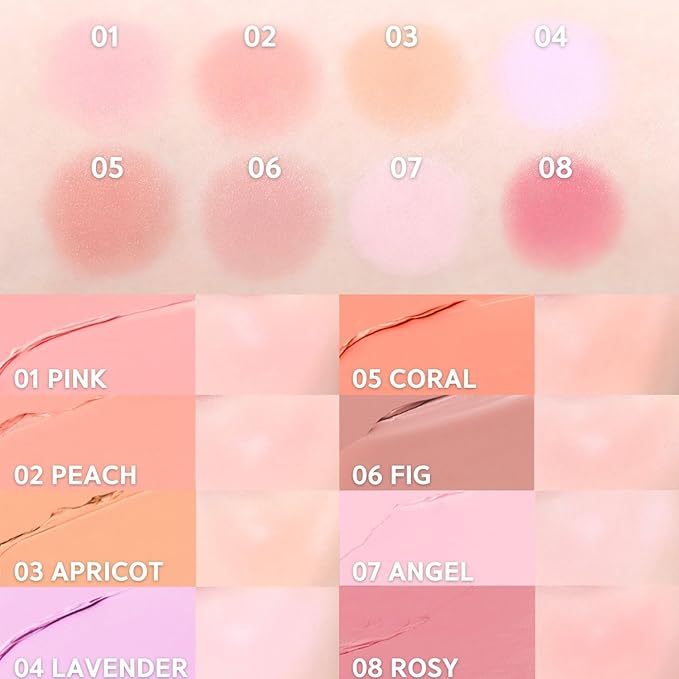 BBIA Ready To Wear Downy Cheek Cream Blush 8 Color - Creamy Blendable & Buildable Blush Dewy Texture & Matte Finish High Pigment Longlasting Lightweight Natural Face Makeup, 0.12oz (07 DOWNY ANGEL)-Velvo Beauty