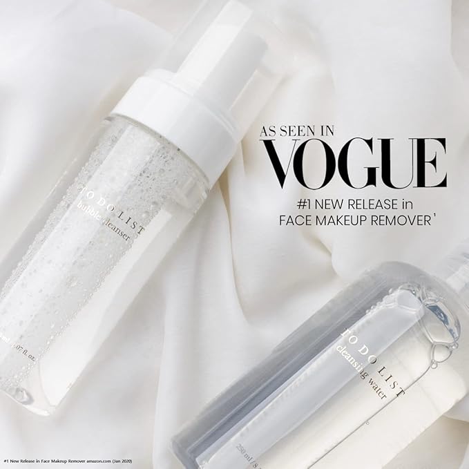 TO DO LIST Cleansing Water | Premium Micellar Water Make up Remover | Oil-free Lip & Eye Makeup Remover | Agua Micelar Cleanser | 8.45 Fl. Oz. | Korean Skin Care For All Skin Types-Velvo Beauty