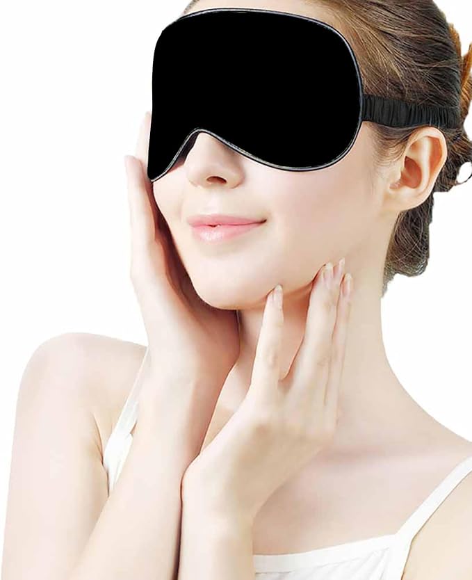 Personalized Eye Masks for Sleeping Add Photo Text Logo Name for Wedding Favor Satin Bachelorette Bridesmaid Gift Solid Black-Velvo Beauty