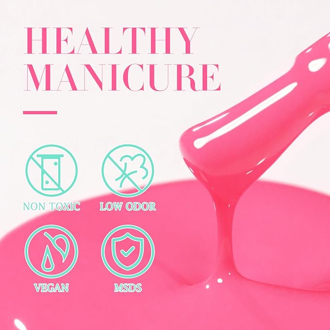 Double Rhythm 0.50 OZ Translucent Gel Polish Same Color Same Bottle Sheer Pastel Neutral Natural Milky 15 ML Jelly UV Nail Art DIY at Home (Cherry Rose-A1046)-Velvo Beauty