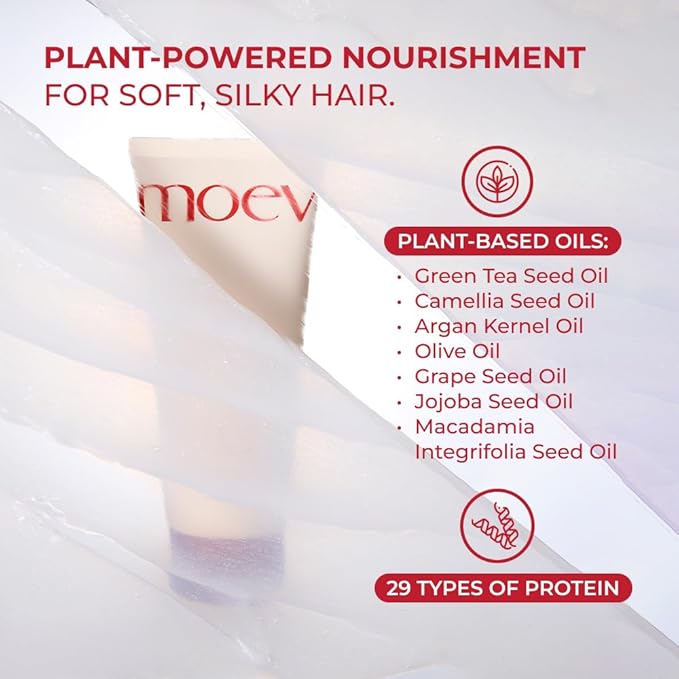 MOEV ANNURCATIN Hair Treatment Mask, Korean Wash-Off Hair Care Mask Apple Deep Damage Conditioner Sulfate-Free with Thickening Moisturizing for Damaged Thin Dry Hair, 6.76 fl.oz. (Apple & Vanilla)-Velvo Beauty