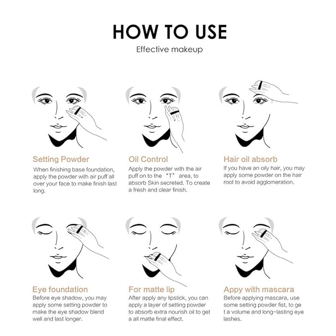 MAEPEOR Matte Setting Loose Powder 8 Colors Smooth and Lightweight Face Powder for Brightening and Setting Makeup with Face Puff (03 Soleil)-Velvo Beauty