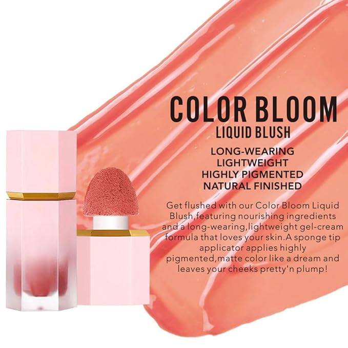 Liquid Blush Makeup, Cream Blush for Cheeks, Waterproof Long Lasting Blush Face Makeup Multi-Use Blush Beauty Wand for Cheeks & Lip Tint Natural Cream Blusher Makeup for All Skin Tones(#05 Warm Kiss)-Velvo Beauty