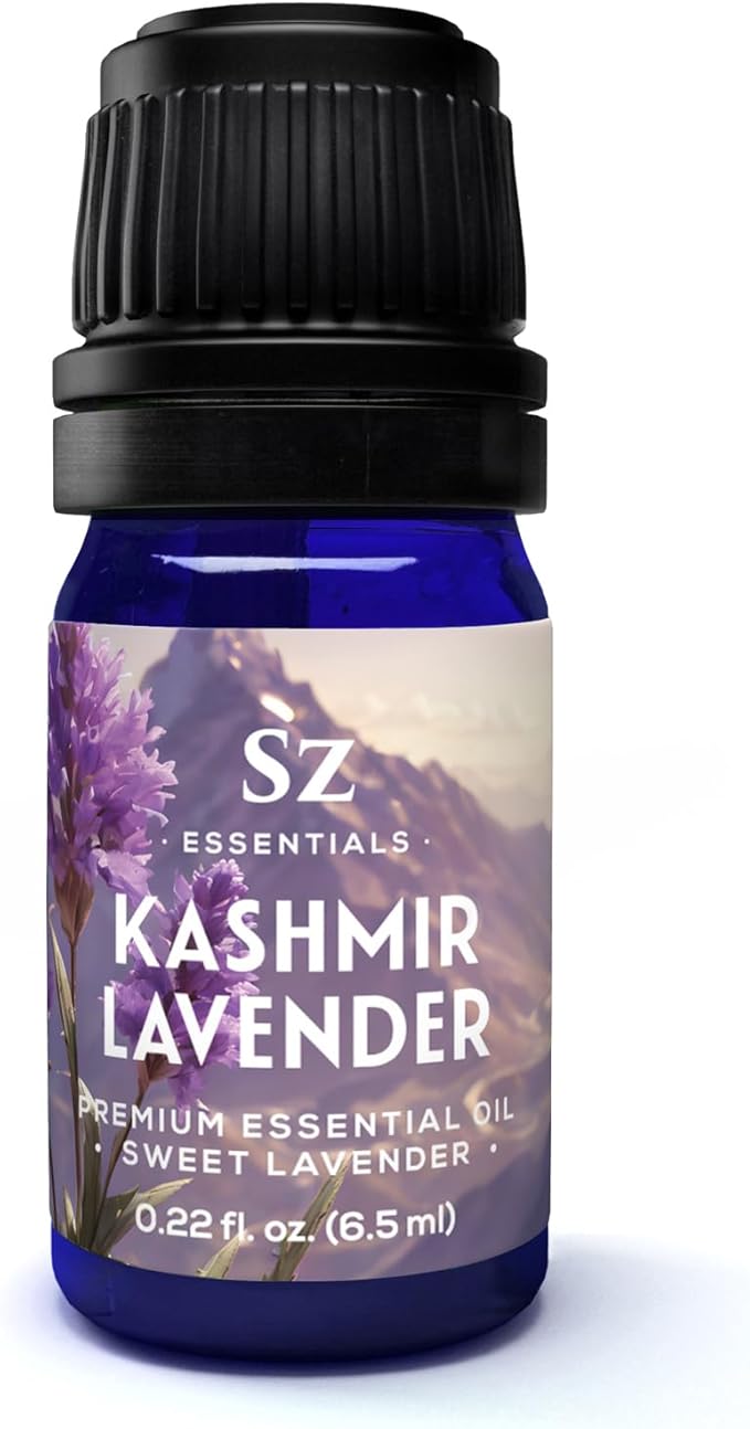 Kashmir Lavender Essential Oil – 100% Pure & Undiluted – Sweet Floral Scent for Relaxation, Aromatherapy, Self-Care, Natural Perfumery – Vegan & Therapeutic – 0.22 fl oz (6.5 mL)-Velvo Beauty
