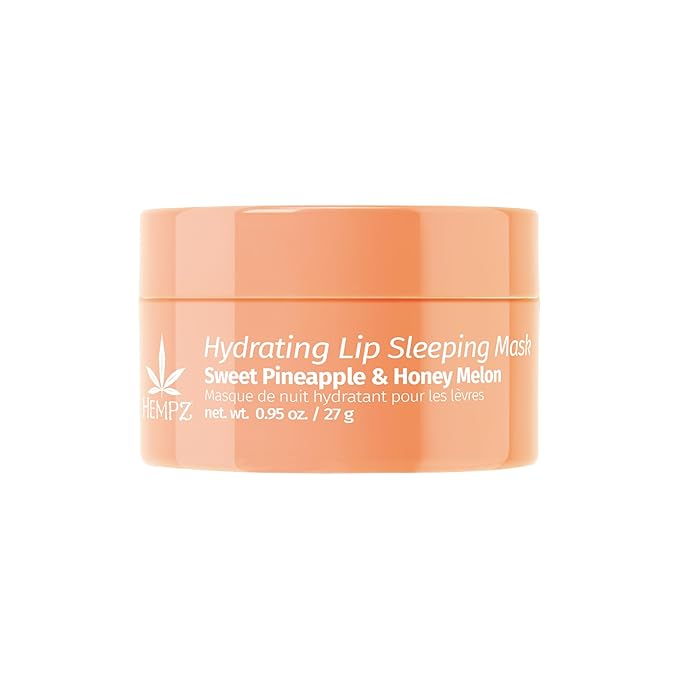 Hempz Hydrating Lip Sleeping Mask - Sweet Pineapple & Honey Melon (.95 Oz.) | Overnight Hydrating Lip Balm for Dry Lips, Lip Repair, Chapped Lip Treatment & Nourishment for Women-Velvo Beauty