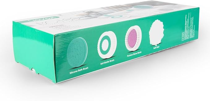 VOYOR Electric Body Brush Back Scrubber for Shower Rechargeable Exfoliating Bath Brush Powered Shower Brush with Non-Slip Long Handle Deep Cleansing, Exfoliation, Massaging Spin Brush BC100 (Pink)-Velvo Beauty