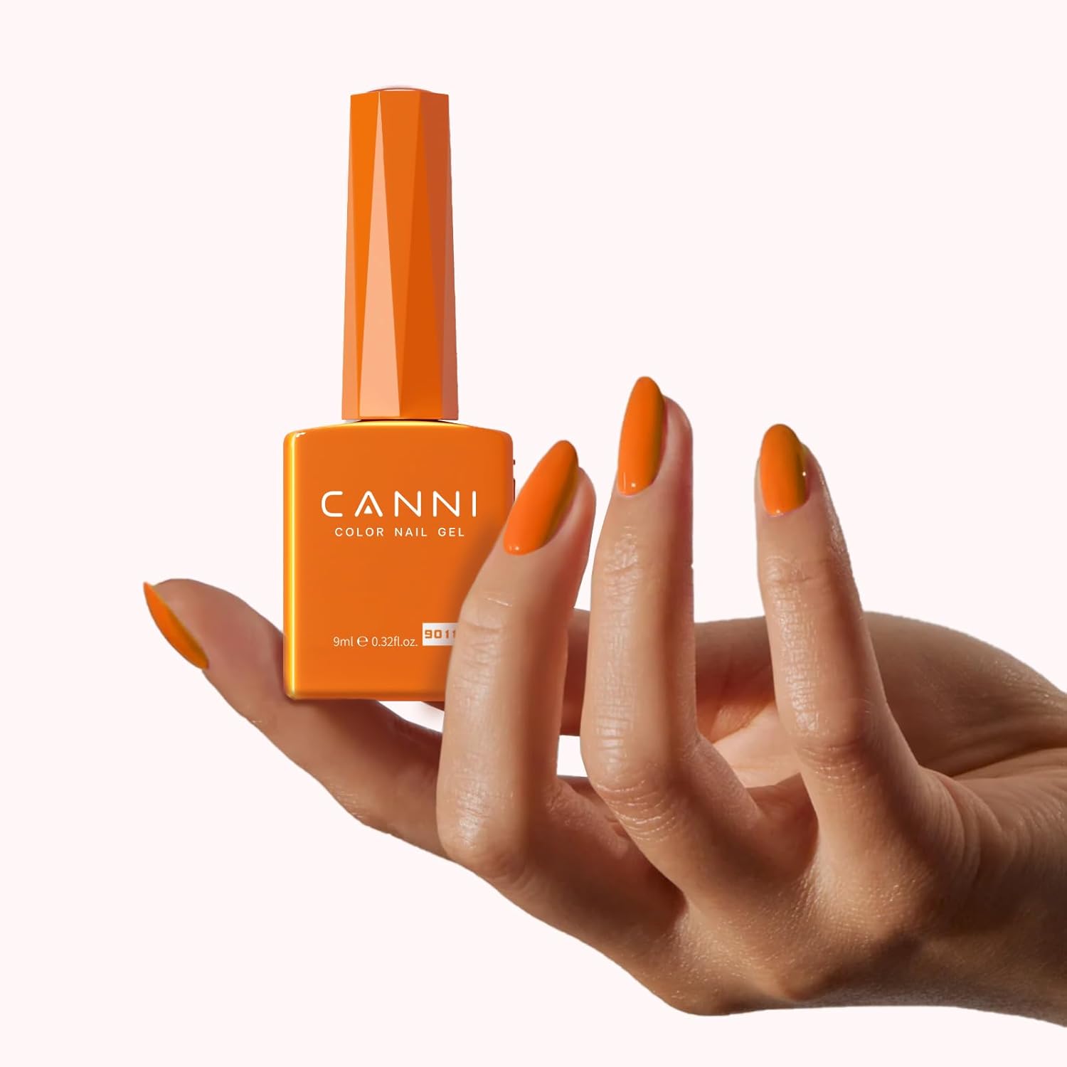 CANNI Orange Gel Nail Polish – 1pcs Bright & Light Orange UV/LED Soak Off Gel, High Gloss Color for DIY Manicure, French Nails & Salon Use-Velvo Beauty