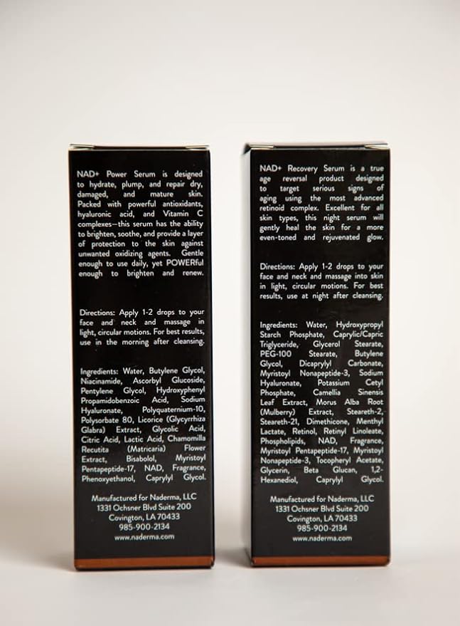 Naderma Serum Set (NAD+ Power Serum and NAD+ Recovery Serum)-Velvo Beauty
