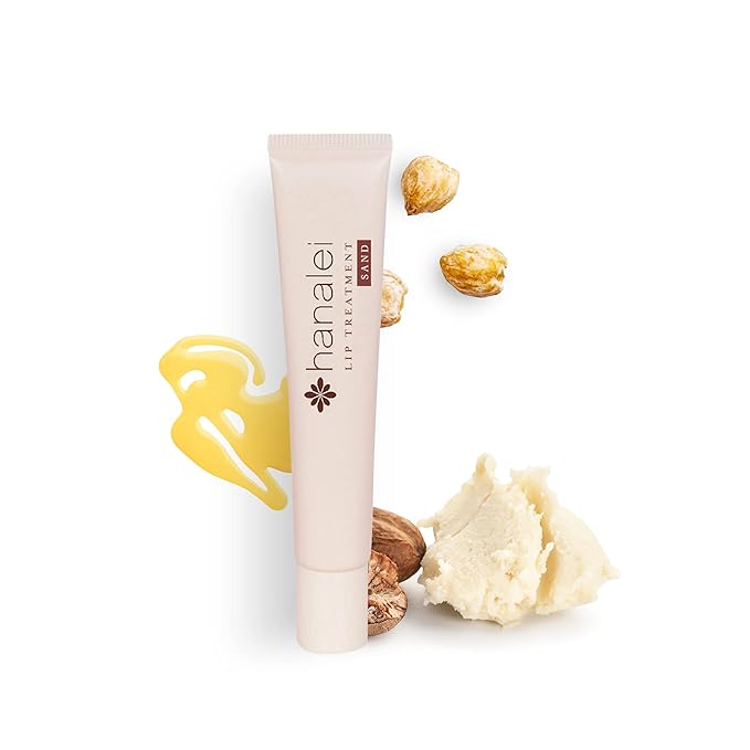 Hanalei Lip Treatment for Dry, Chapped Lips – Intensive Overnight Moisturizer with Kukui Oil, Shea Butter & Grapeseed Oil – Hydrating Balm for Healing Cracks – Natural Nude Tint, 15g – Cruelty-Free-Velvo Beauty