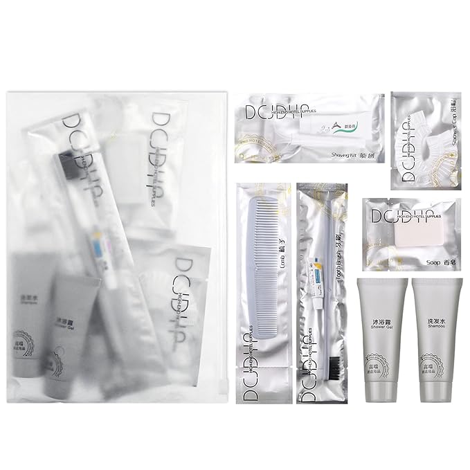 Hygiene Kit, Hygiene Kit Bulk, Individually Packed,The Travel Hygiene Kit Is Fully Equipped, Convenient For Personal Washing, Convenience Kits Suitable For Hotel, Home, Camping, Travel ( Pack-12)-Velvo Beauty