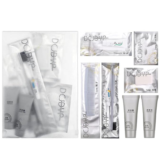 Hygiene Kit, Hygiene Kit Bulk, Individually Packed,The Travel Hygiene Kit Is Fully Equipped, Convenient For Personal Washing, Convenience Kits Suitable For Hotel, Home, Camping, Travel ( Pack-12)-Velvo Beauty