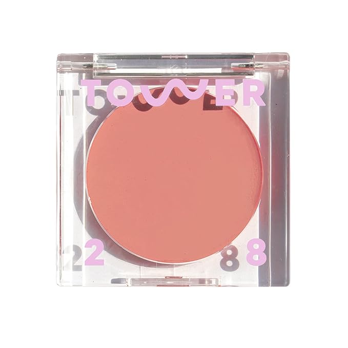 Tower 28 Beauty BeachPlease Cream Blush for Cheeks and Lips - Multi-Purpose Lip and Cheek Tint in Rosy Nude - for Sensitive Skin – Color MAGIC HOUR, Luminous Finish-Velvo Beauty