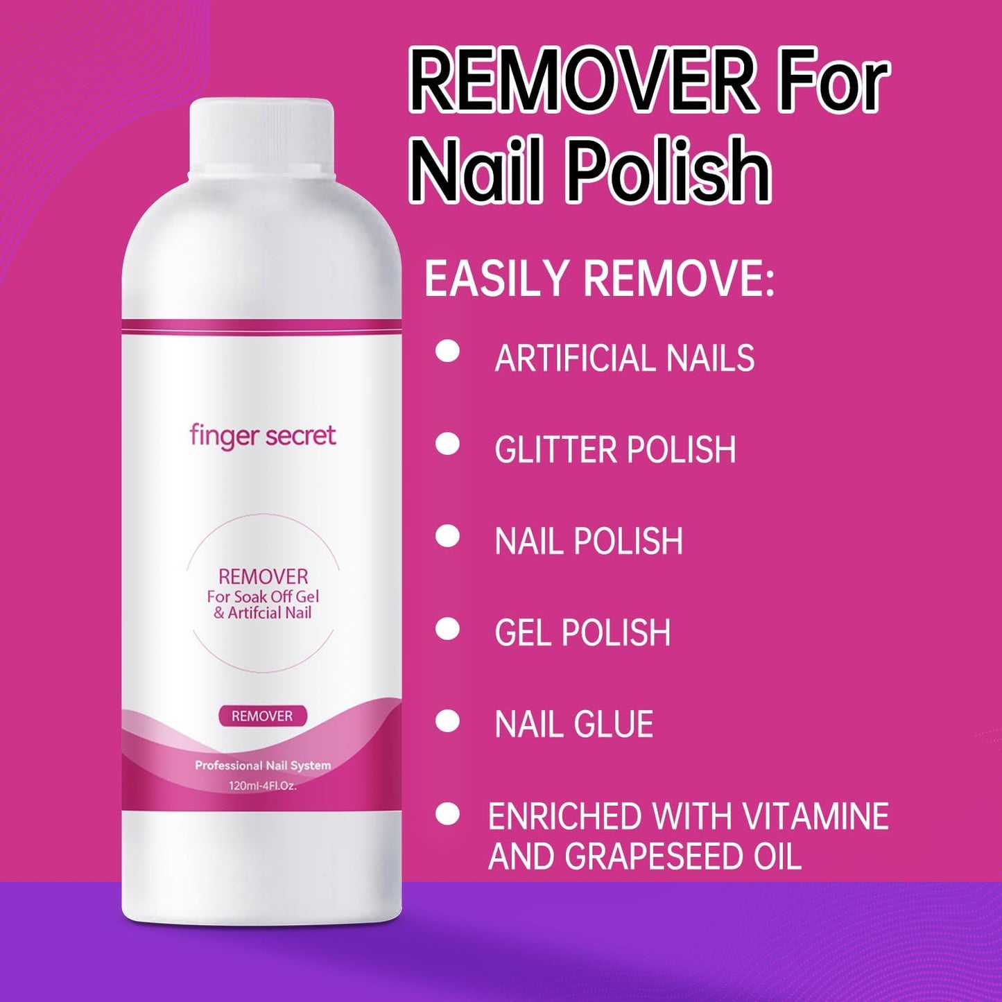 Nail Polish Remover Kit Nail Glue Remover & Nail Brush Cleaner Professional Nail Remover Quickly Clean Nail Brushes with Glass Cup Nail Cleaning pads for Nails-Velvo Beauty