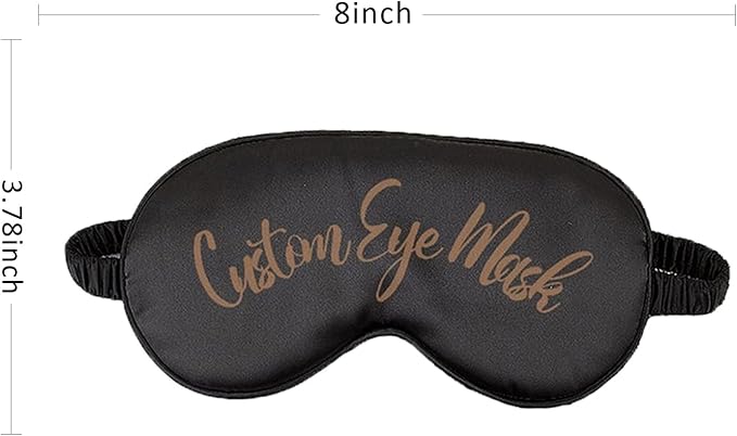 Personalized Eye Masks for Sleeping Add Photo Text Logo Name for Wedding Favor Satin Bachelorette Bridesmaid Gift Black-Velvo Beauty