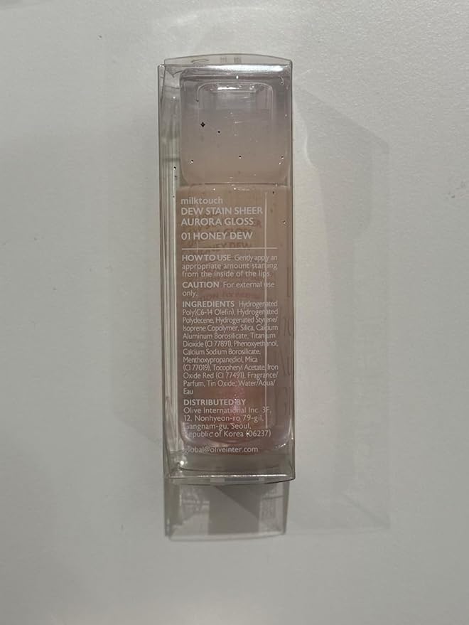 MILKTOUCH Dew Stain Sheer Lip Gloss (01 Honey Dew, 0.14 Fl Oz (Pack of 1))-Velvo Beauty
