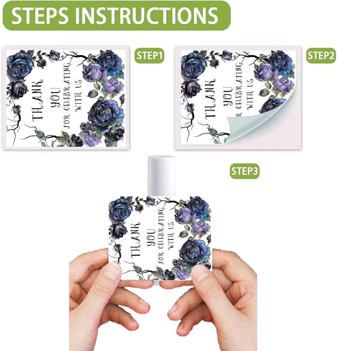 OLYCRAFT 100Pcs Self-Adhesive Lip Balm Tag Stickers 1.7x2.1 inch Goth Black Rose Waterproof Adhesive Label with Word Lipstick Tag Sticker for Lip Balm Container Tubes Lipstick Wrapping Decoration-Velvo Beauty