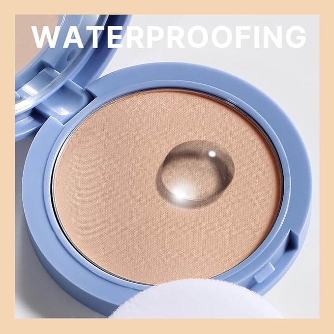 evpct Kaely Oil Control Pressed Face Powder, Get Smooth Flawless Fine Lines and Lightweight Finishing Foundation, Control Shine Long Lasting Waterproof Face Setting Powder Cosmetic, 08 Golden Beige-Velvo Beauty