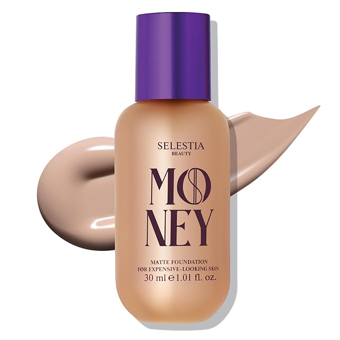 Matte Foundation Money - Long-Lasting Makeup Foundation with Flawless & Buildable Coverage - Liquid Foundation for All Skin Types (Cloud)-Velvo Beauty
