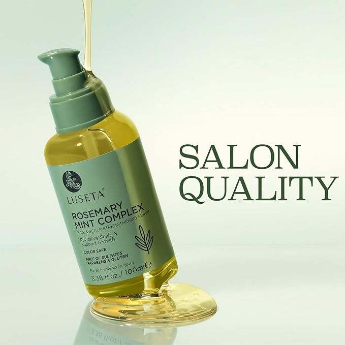 Luseta Rosemary Oil for Hair Growth - Strengthening and Moisturizing Formula for Thinning, Damaged Hair and Split Ends - Color Safe (3.38oz)-Velvo Beauty