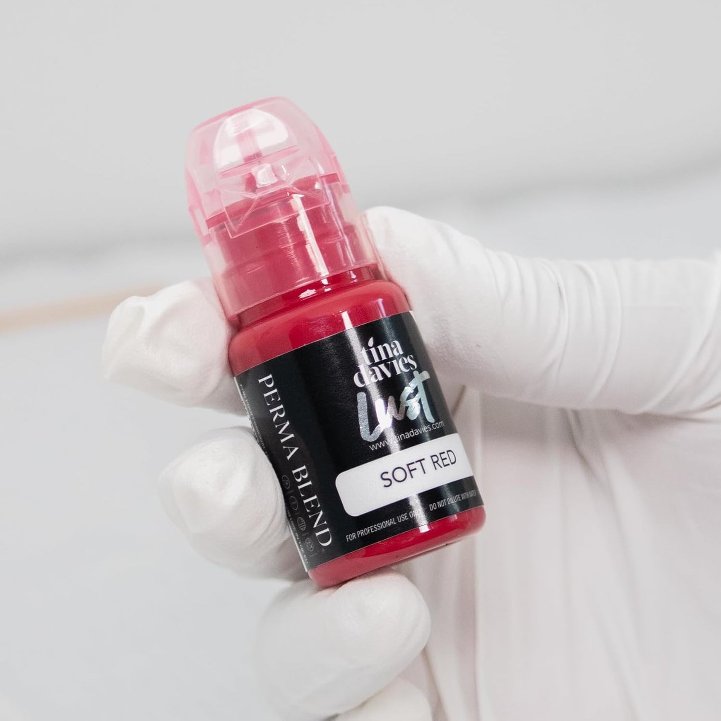 Tina Davies Professional Envy & Lust Lip Pigments - Permanent Lip Makeup - Colors Heal True to Tone - High Retention - Lust Soft Red, 1/2oz/15ml Bottle-Velvo Beauty