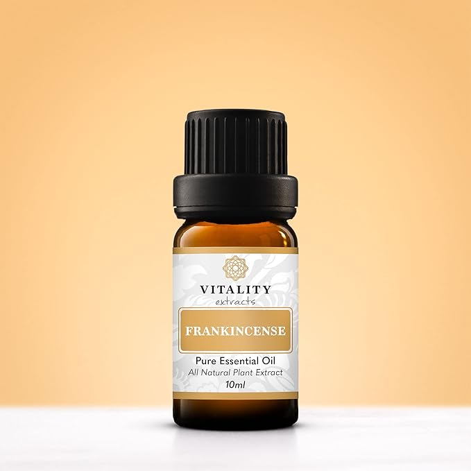 Vitality Extracts Frankincense Essential Oil - 10ml, Boswellia Serrata, Aromatherapy, Skin Care, Natural Calm, Rest & Relaxation, Yoga, Comfort-Velvo Beauty