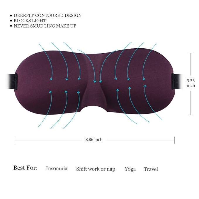 Purple Eye Mask for Sleep and Deep Meditation-Velvo Beauty