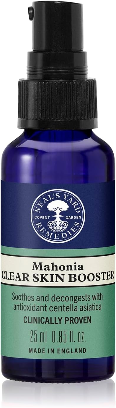 Neal's Yard Mahonia Booster with Antioxidant Centella Asiatic for Oily, Acne Prone Skin, Unclogs Pores, Balances & Purifies Face, Cruelty Free, 25mL-Velvo Beauty