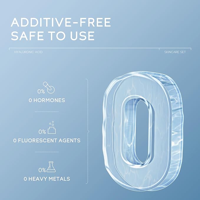 Hydrating Skin Care Set, Hyaluronic Acid Skin Care Kit with Serum for Face, Moisturizer, Travel Size Face Care Set for Women, Anti Aging Plumping Hydrating Firming for Dry Skin-Velvo Beauty