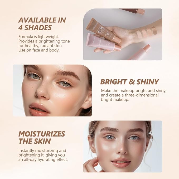 Full Match Glow Foundation, Enhance Foundation Natural Glow, Professional Coverage for a Flawless Look (Medium, Large)-Velvo Beauty