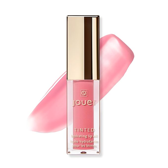 Jouer Essential Tinted Hydrating Lip Oil Gloss – Moisturizing Dry Lip Treatment Serum - Fragrance Free Tinted Lip Oil - Jojoba Seed Oil and Apricot Oil Formula-Velvo Beauty