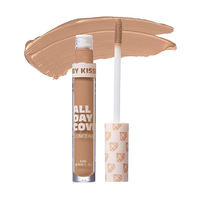 Ruby Kisses All Day Concealer Lightweight Full Coverage Multi-Use Concealer 0.13 Fl Oz (Natural Beige)-Velvo Beauty