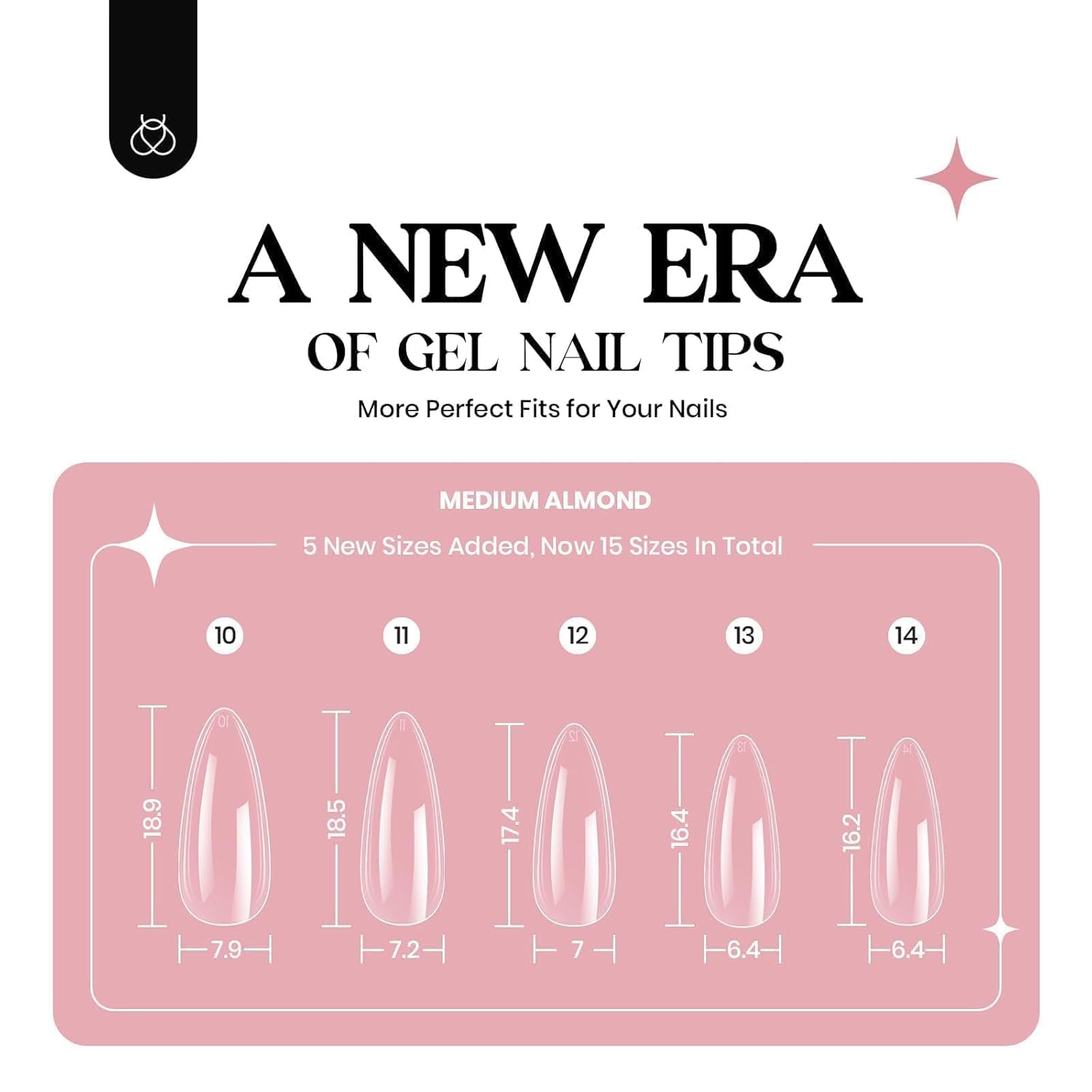 Beetles Gel Nail Kit Clear, Almond Medium, 600pcs 15 Sizes, with Pink Color Gel Top Coat 9 in 1 Glue Mini Nail Lamp, Fall Nails, Full Cover Easy Nail Extension Set for Home DIY Salon Gift for Women-Velvo Beauty